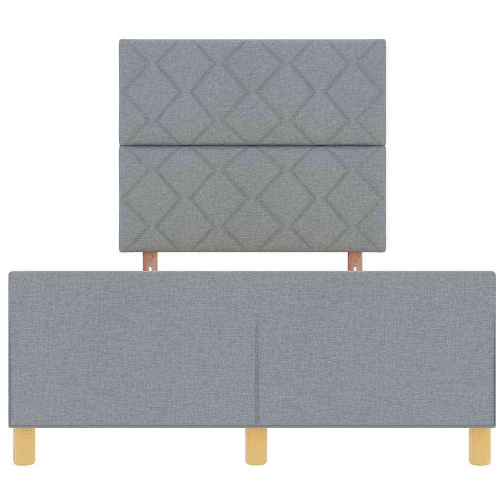 Bedframe met hoofdeinde Lichtgrijs 120 x 200 cm Stof is nu te koop bij PeponiXL, paradijselijk wonen!