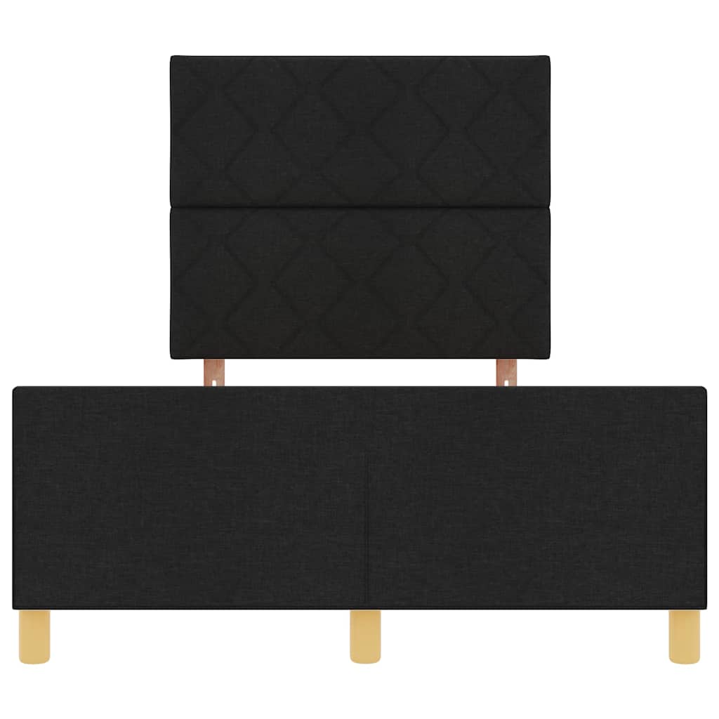 Bedframe met hoofdeinde Zwart 120 x 200 cm Stof is nu te koop bij PeponiXL, paradijselijk wonen!