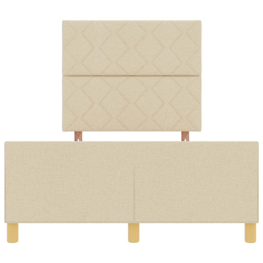 Bedframe met hoofdeinde Crème 120 x 200 cm Stof is nu te koop bij PeponiXL, paradijselijk wonen!