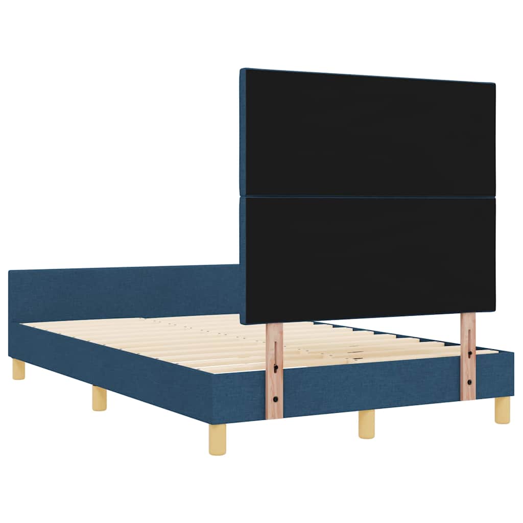 Bedframe met hoofdeinde Blauw 120 x 200 cm Stof is nu te koop bij PeponiXL, paradijselijk wonen!