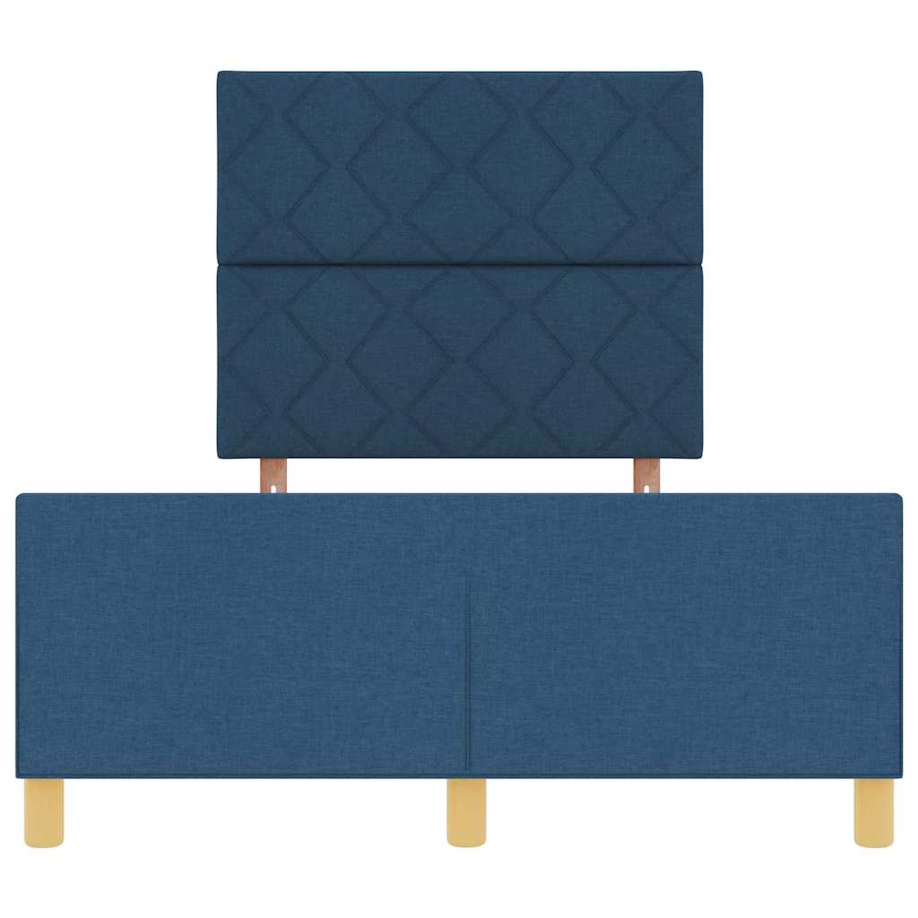 Bedframe met hoofdeinde Blauw 120 x 200 cm Stof is nu te koop bij PeponiXL, paradijselijk wonen!