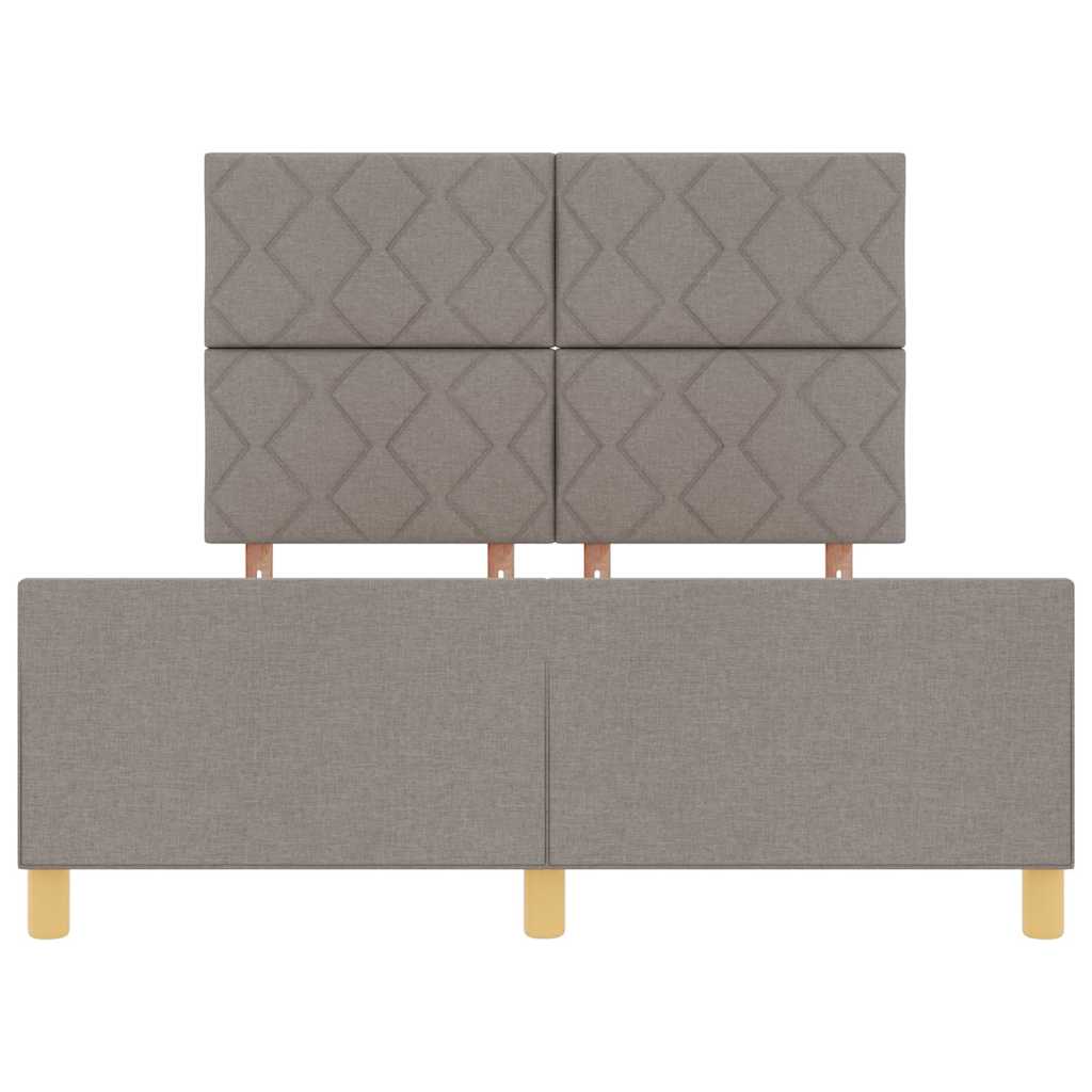 Bedframe met hoofdeinde Taupe 160 x 200 cm Stof is nu te koop bij PeponiXL, paradijselijk wonen!