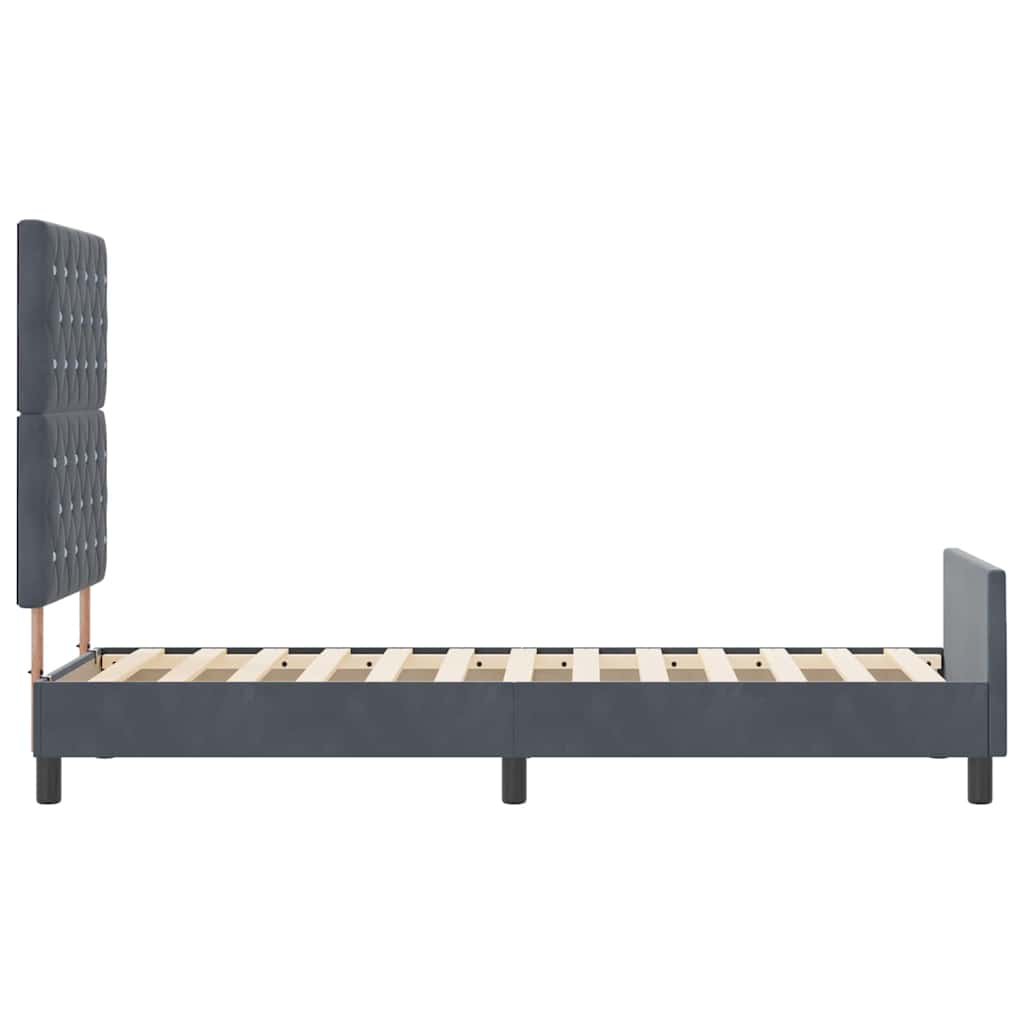 Boxspringbed met hoofdeinde Donkergrijs 80 x 200 cm Fluweel is nu te koop bij PeponiXL, paradijselijk wonen!