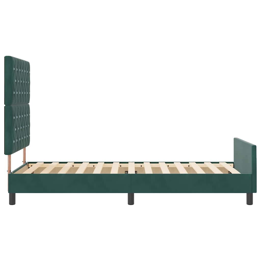 Boxspringbed met hoofdeinde Donkergroen 100 x 200 cm Fluweel is nu te koop bij PeponiXL, paradijselijk wonen!