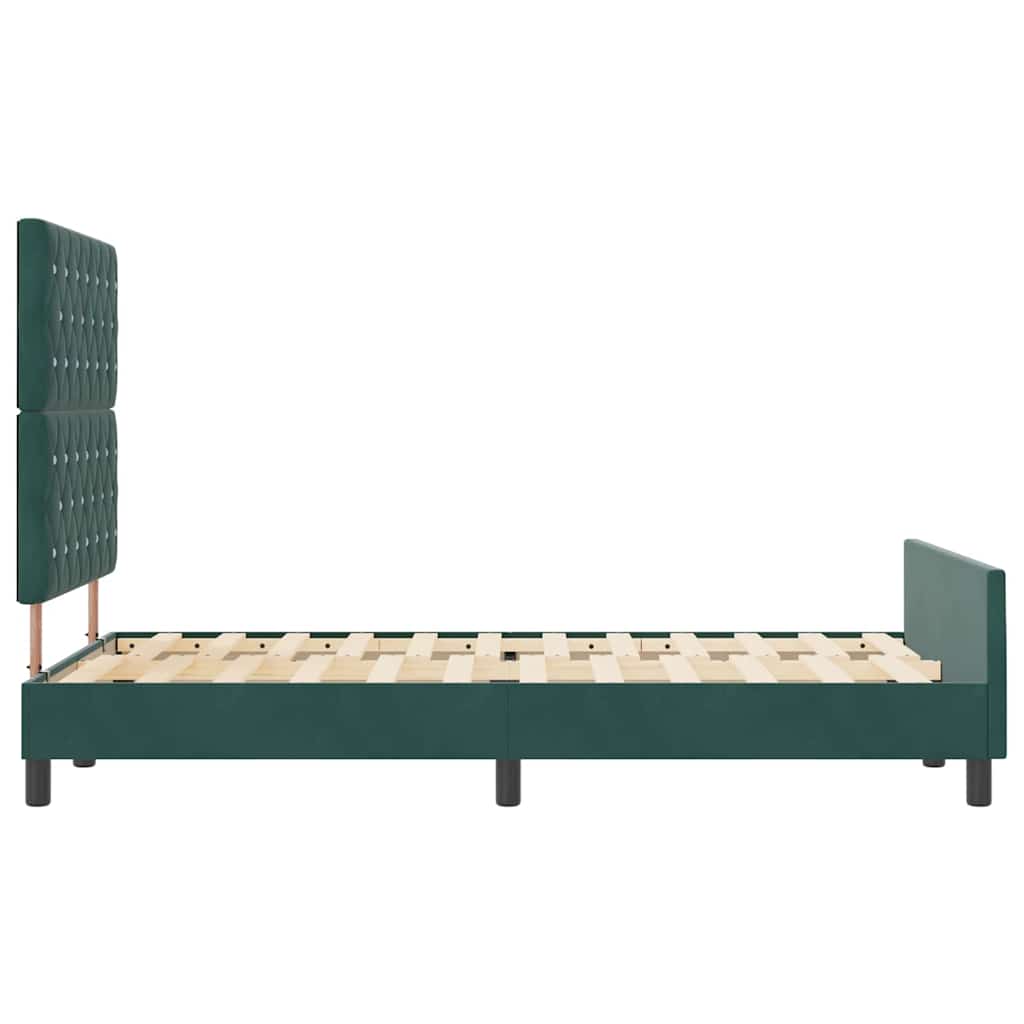 Boxspringbed met hoofdeinde Donkergroen 120 x 200 cm Fluweel is nu te koop bij PeponiXL, paradijselijk wonen!