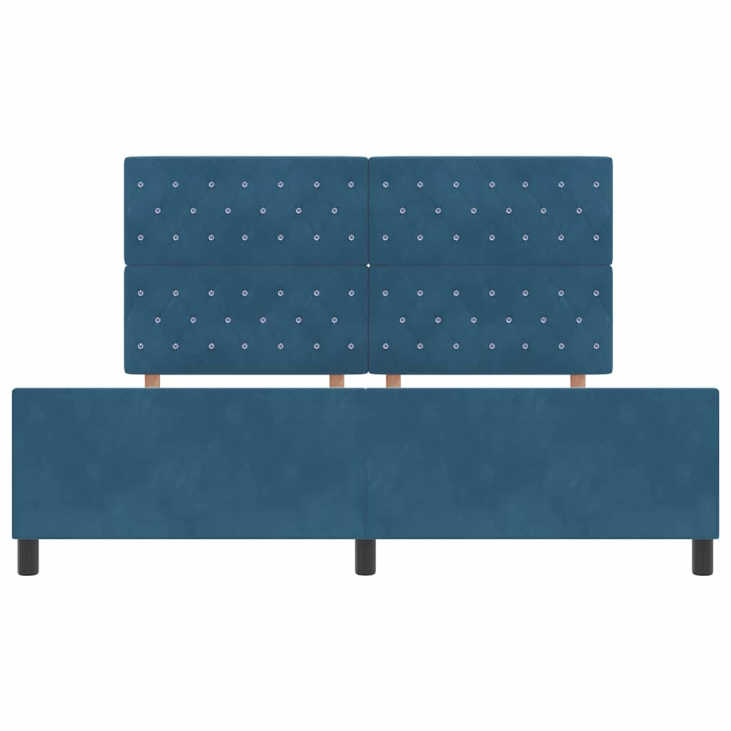 Boxspringbed met hoofdeinde Donkerblauw 180 x 200 cm Fluweel is nu te koop bij PeponiXL, paradijselijk wonen!