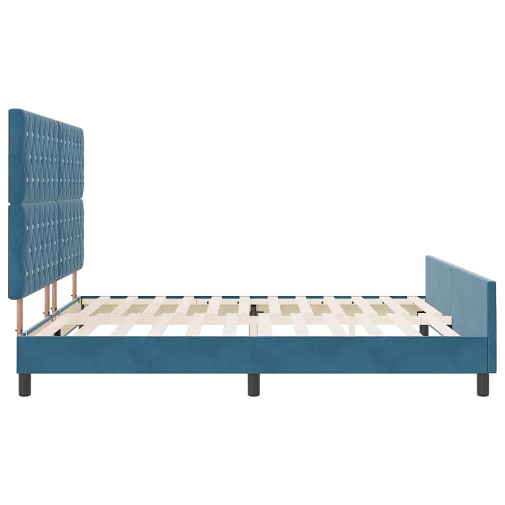Boxspringbed met hoofdeinde Donkerblauw 180 x 200 cm Fluweel is nu te koop bij PeponiXL, paradijselijk wonen!