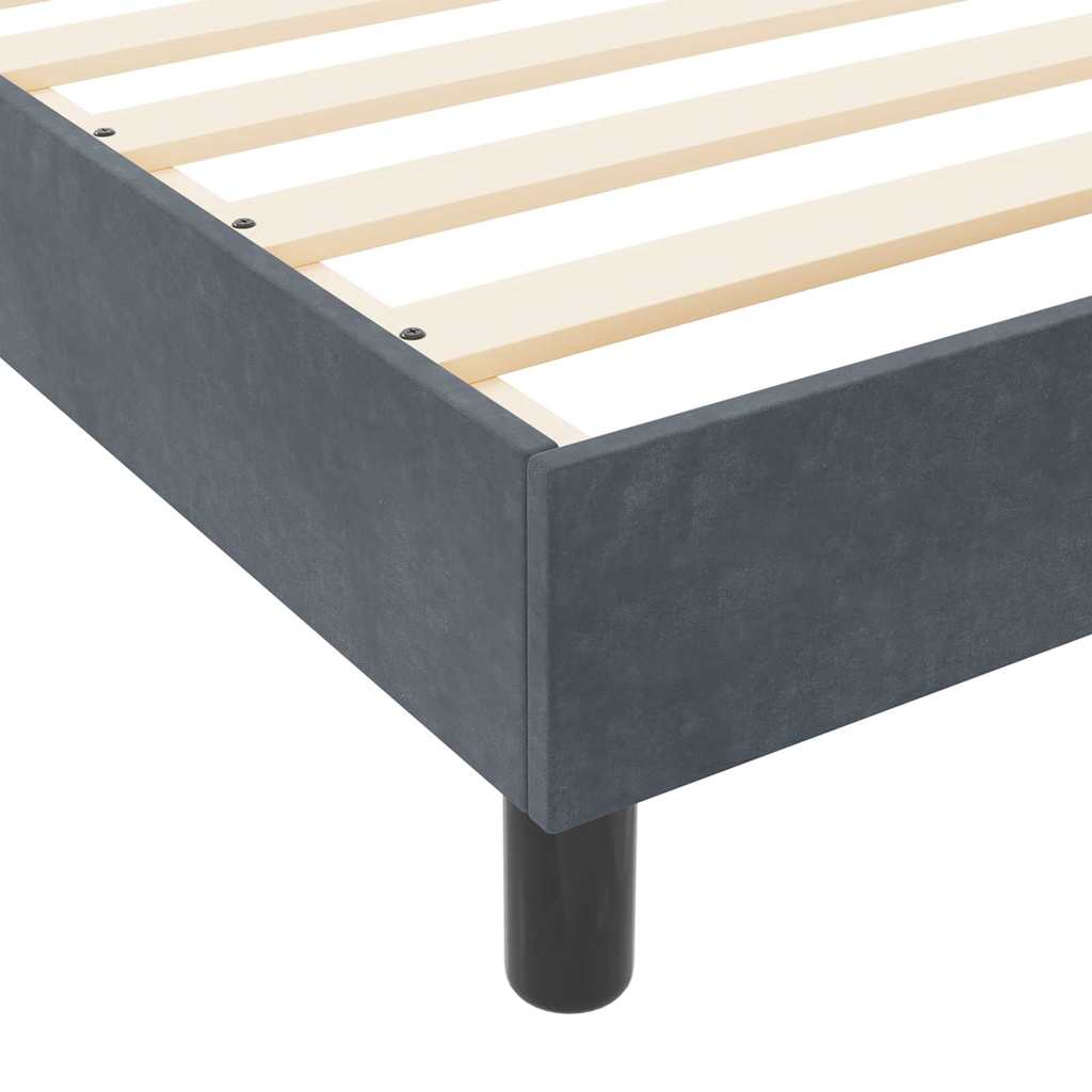 Boxspringbed met hoofdeinde Donkergrijs 90 x 200 cm Fluweel is nu te koop bij PeponiXL, paradijselijk wonen!