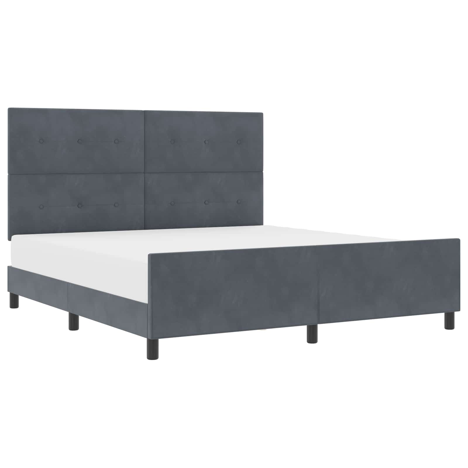 Boxspringbed met hoofdeinde Donkergrijs 180 x 200 cm Fluweel is nu te koop bij PeponiXL, paradijselijk wonen!