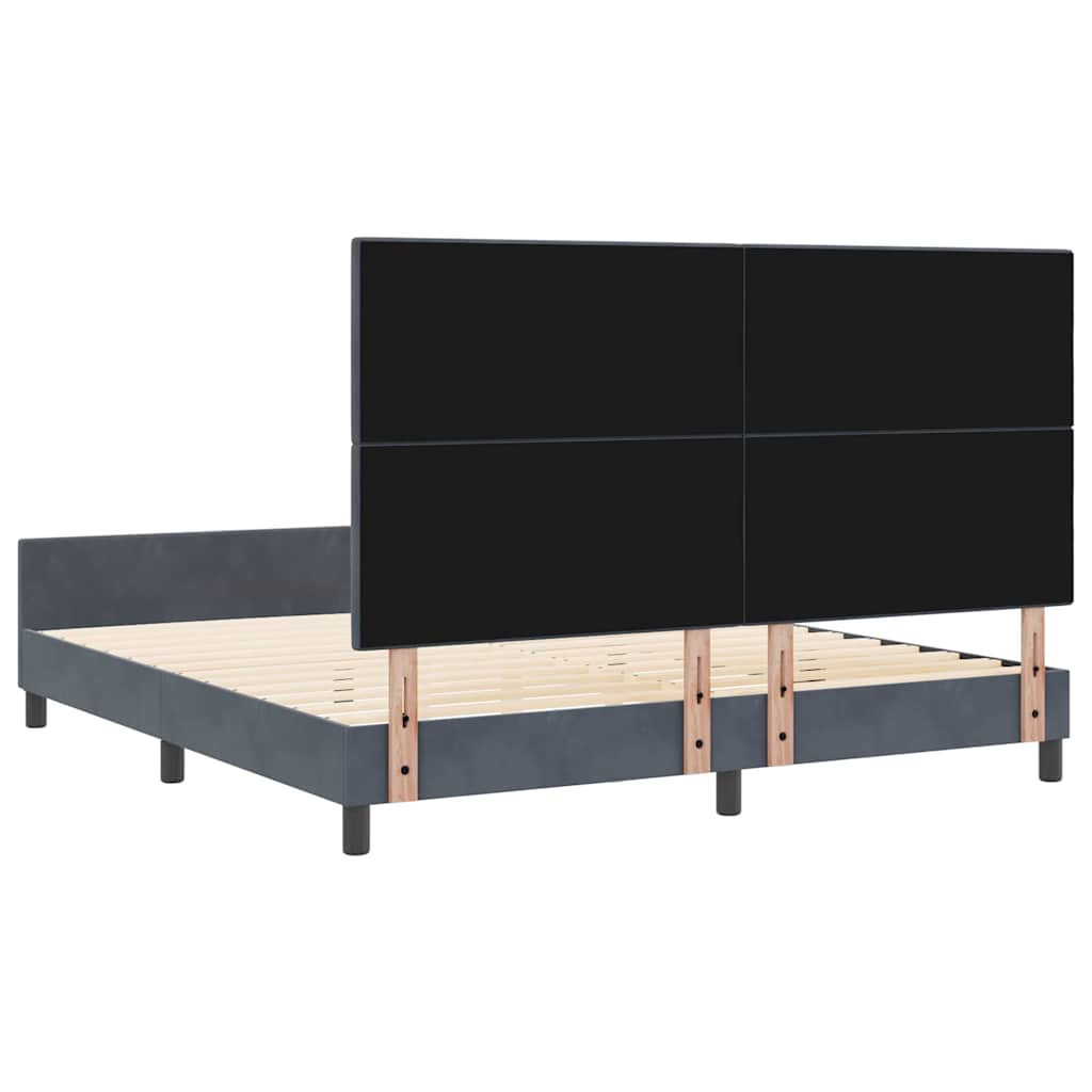 Boxspringbed met hoofdeinde Donkergrijs 180 x 200 cm Fluweel is nu te koop bij PeponiXL, paradijselijk wonen!