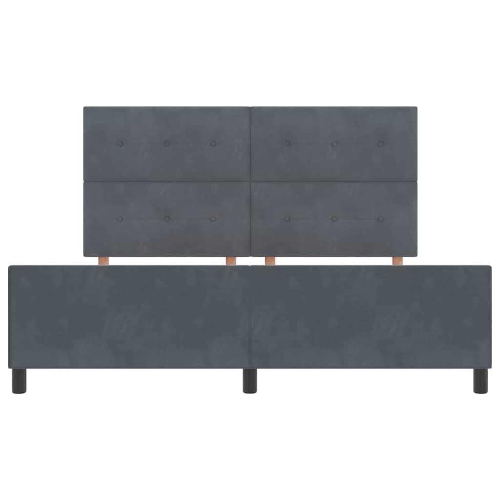 Boxspringbed met hoofdeinde Donkergrijs 180 x 200 cm Fluweel is nu te koop bij PeponiXL, paradijselijk wonen!