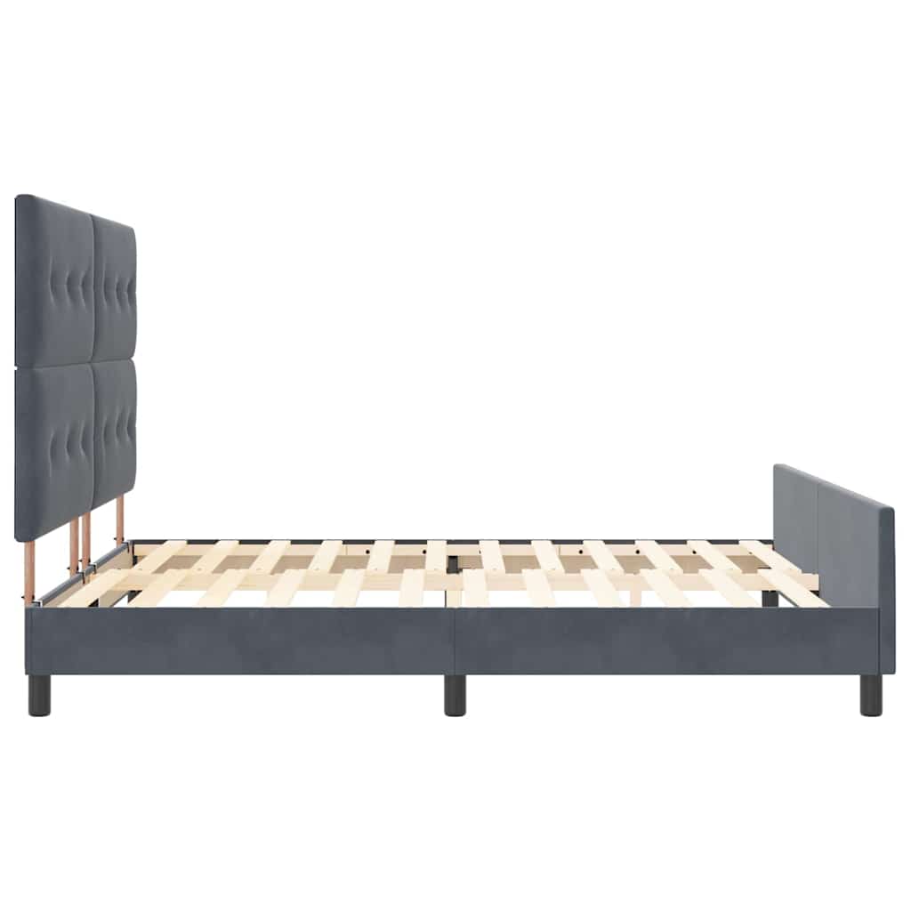 Boxspringbed met hoofdeinde Donkergrijs 180 x 200 cm Fluweel is nu te koop bij PeponiXL, paradijselijk wonen!
