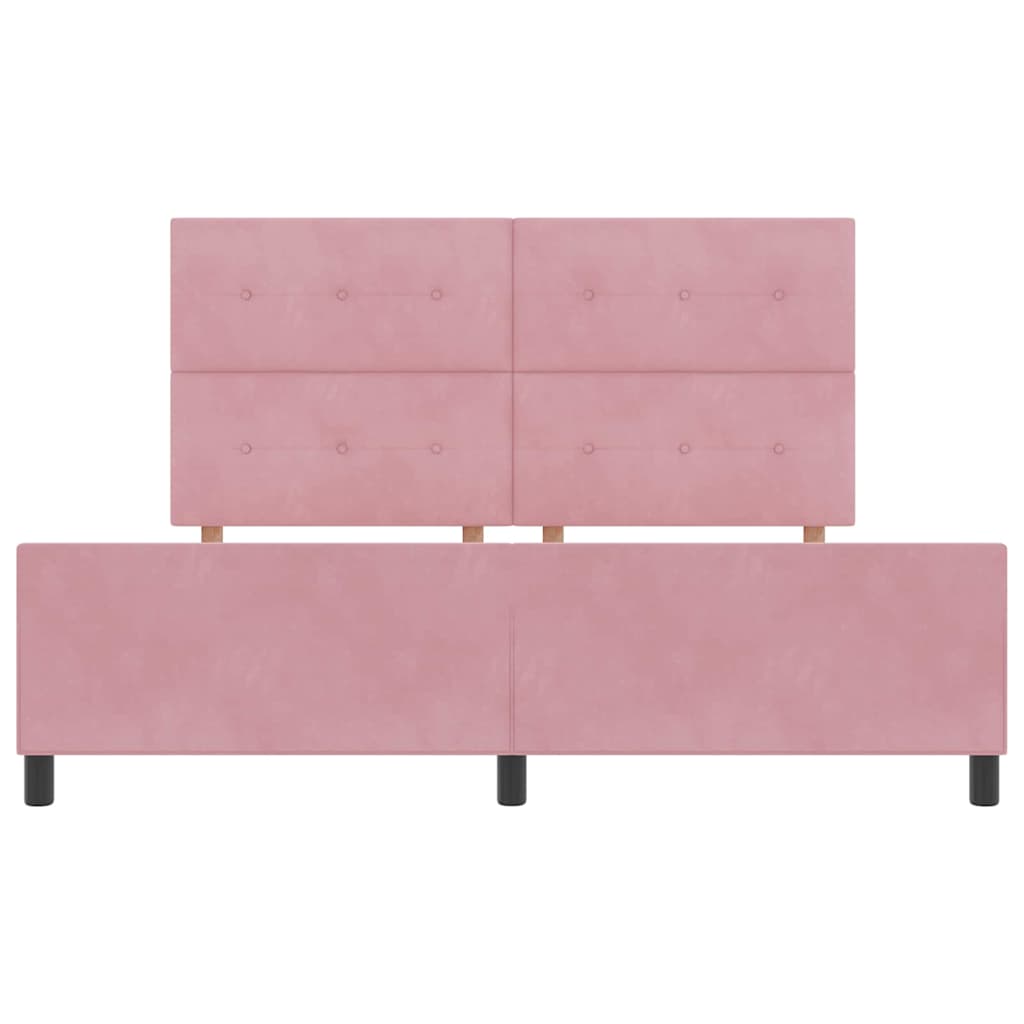 Boxspringbed met hoofdeinde Roze 180 x 200 cm Fluweel is nu te koop bij PeponiXL, paradijselijk wonen!