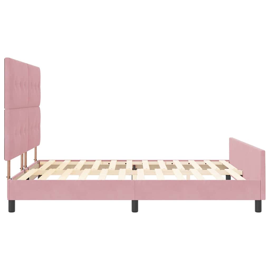 Boxspringbed met hoofdeinde Roze 180 x 200 cm Fluweel is nu te koop bij PeponiXL, paradijselijk wonen!