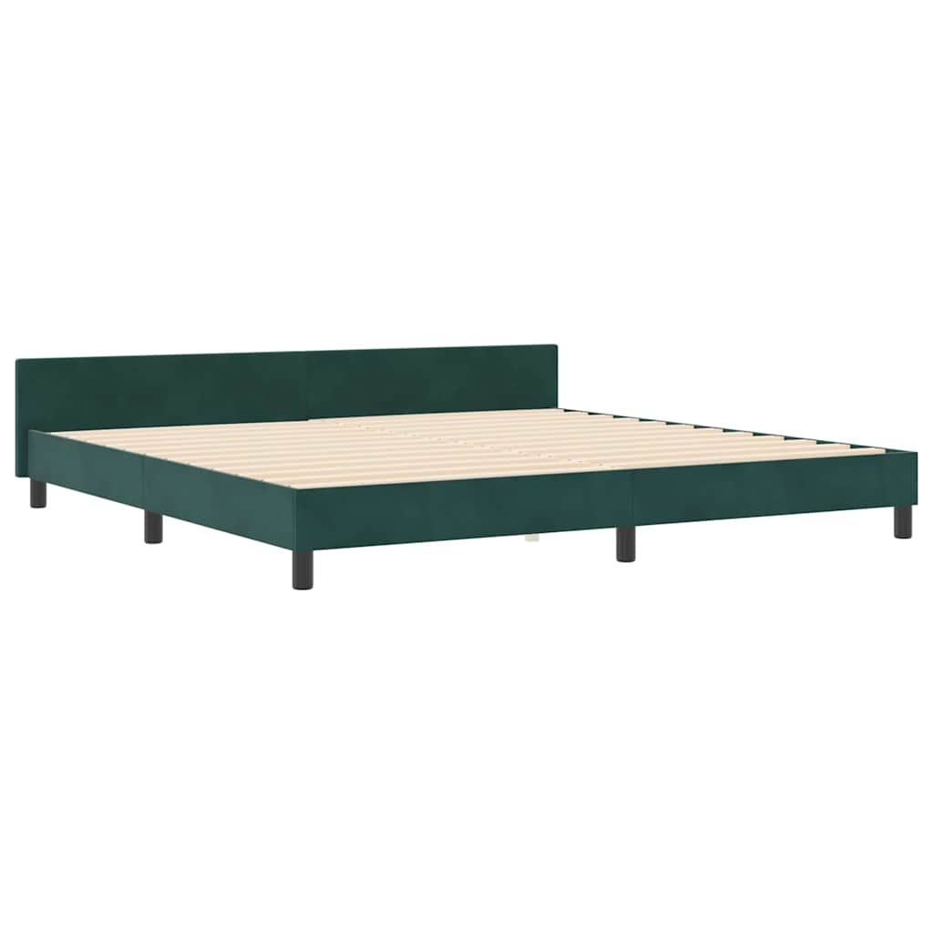 Boxspringbed met hoofdeinde Donkergroen 200 x 200 cm Fluweel is nu te koop bij PeponiXL, paradijselijk wonen!