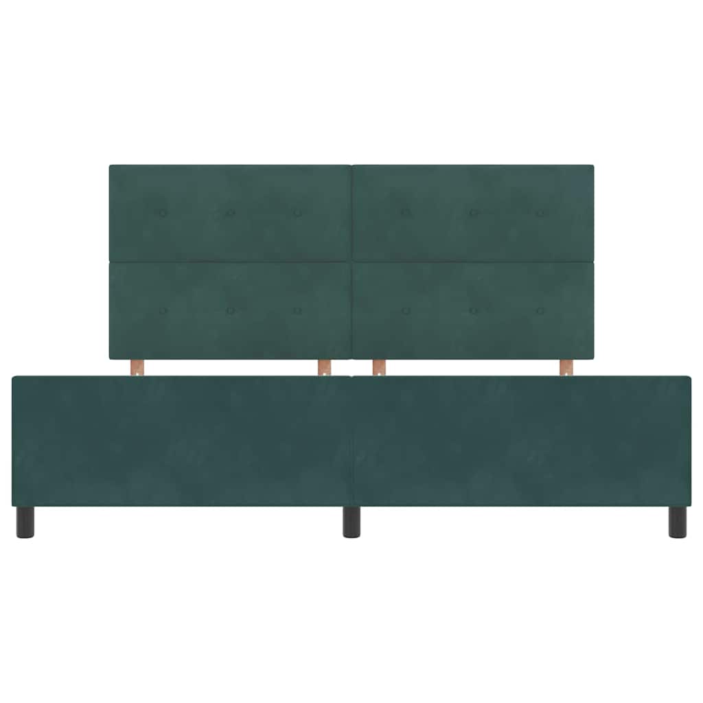 Boxspringbed met hoofdeinde Donkergroen 200 x 200 cm Fluweel is nu te koop bij PeponiXL, paradijselijk wonen!