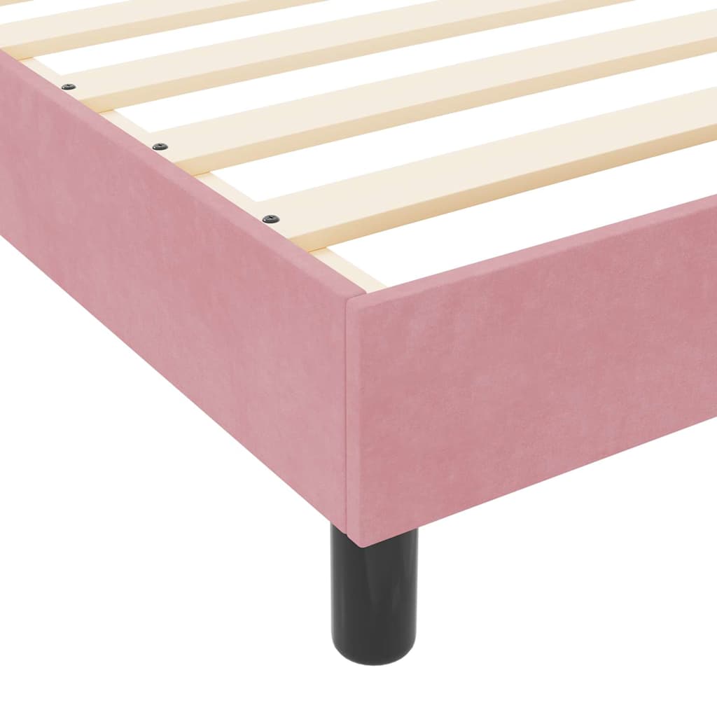Boxspringbed met hoofdeinde Roze 200 x 200 cm Fluweel is nu te koop bij PeponiXL, paradijselijk wonen!