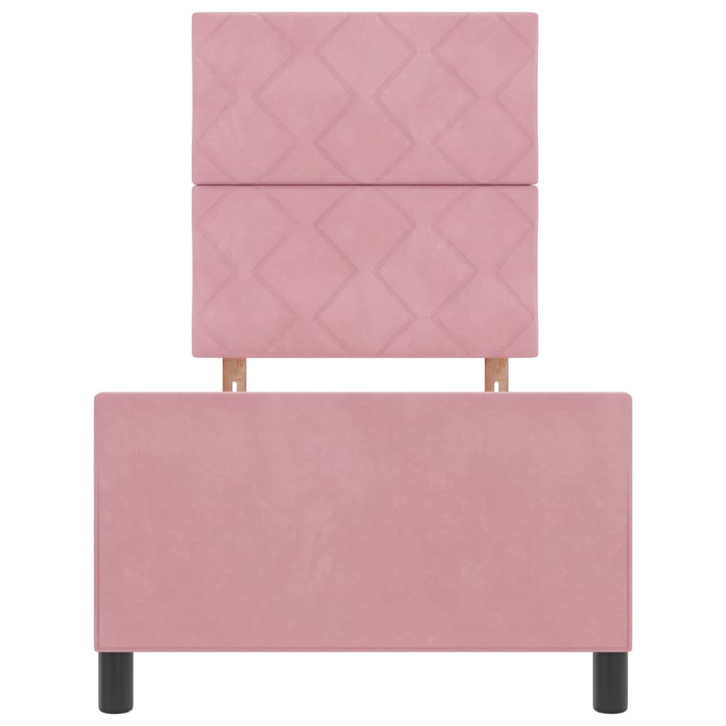 Boxspringbed met hoofdeinde Roze 80 x 200 cm Fluweel is nu te koop bij PeponiXL, paradijselijk wonen!