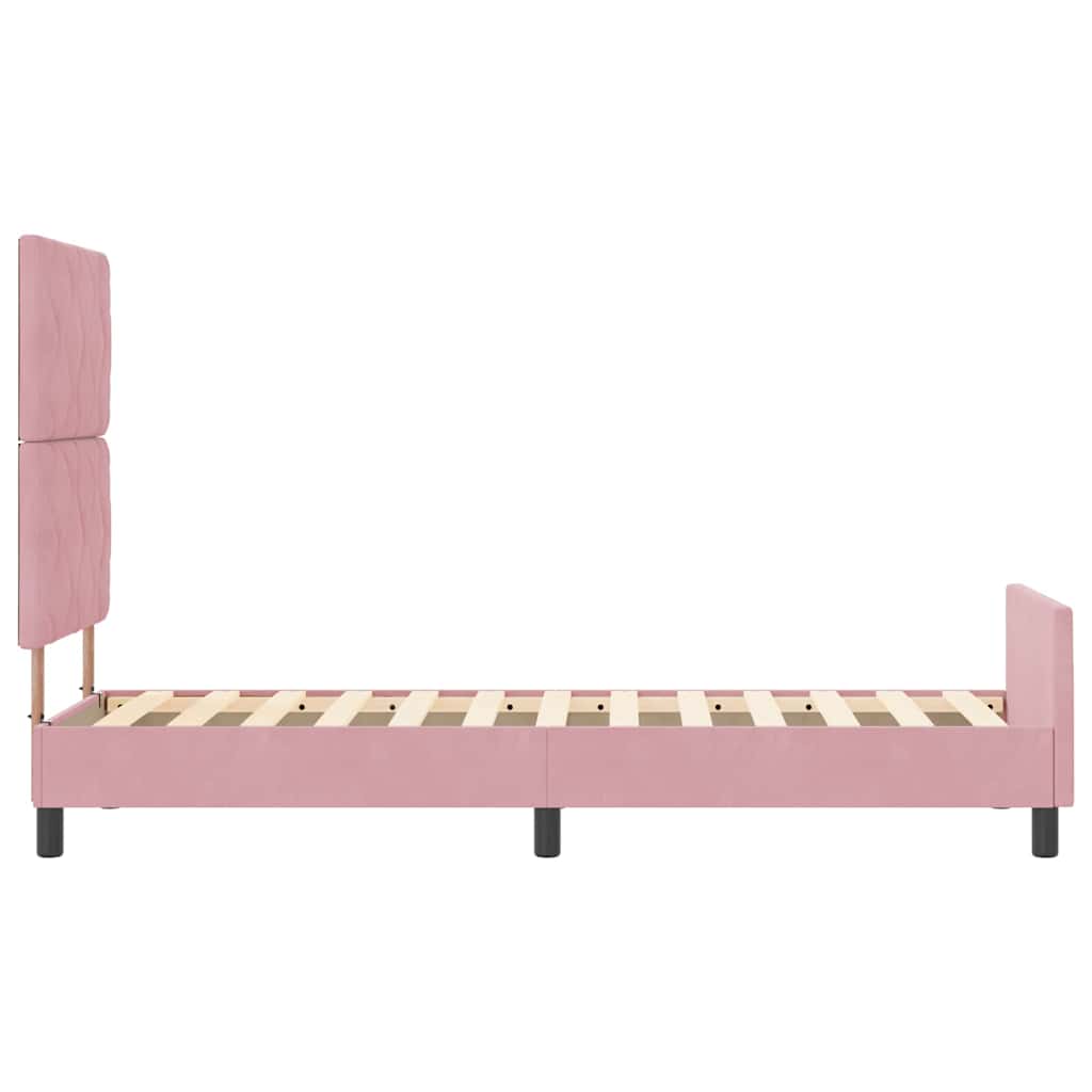 Boxspringbed met hoofdeinde Roze 80 x 200 cm Fluweel is nu te koop bij PeponiXL, paradijselijk wonen!