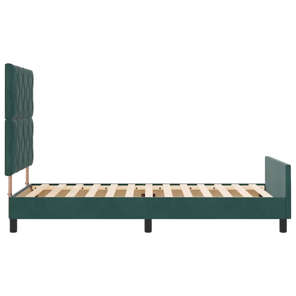 Boxspringbed met hoofdeinde Donkergroen 90 x 190 cm Fluweel is nu te koop bij PeponiXL, paradijselijk wonen!