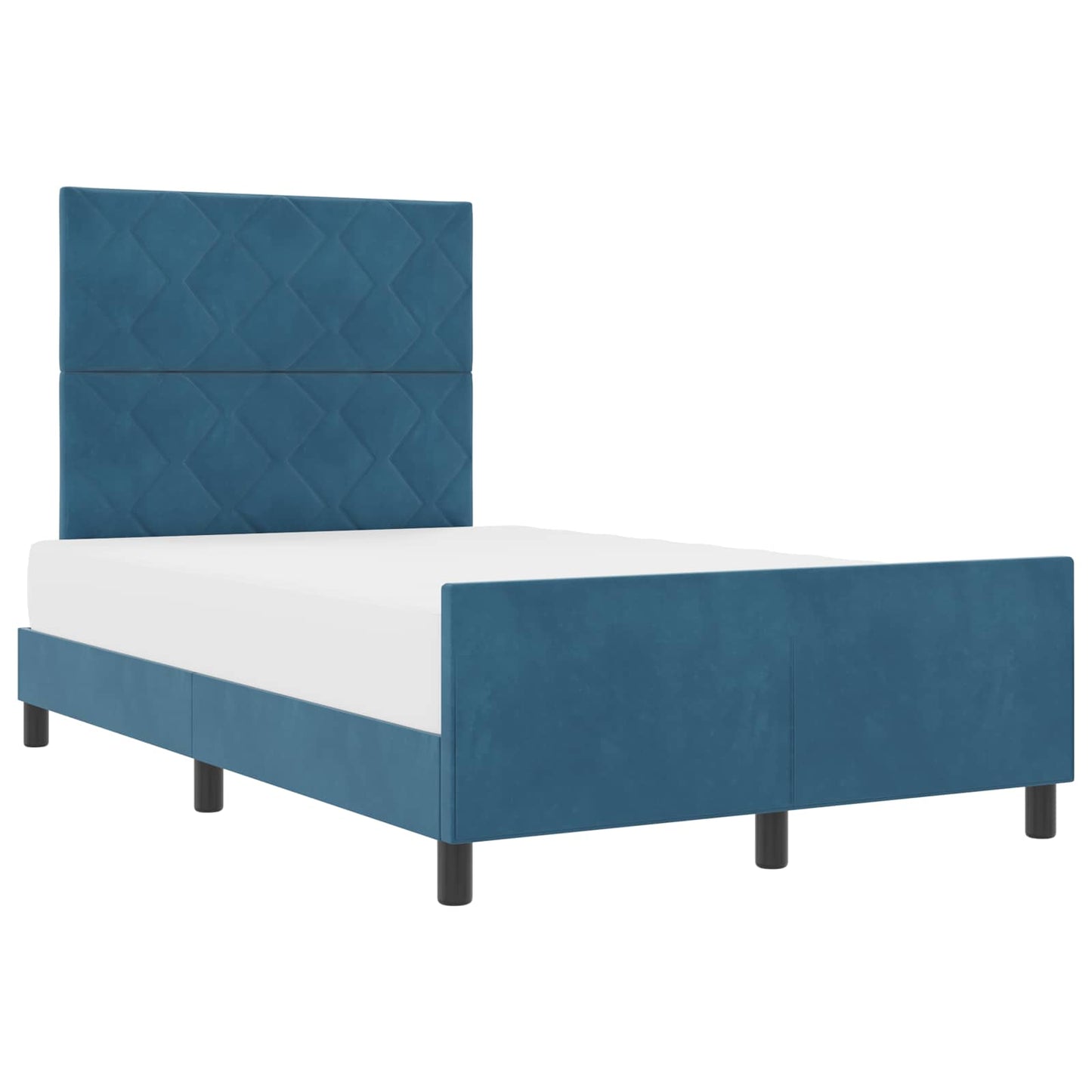 Boxspringbed met hoofdeinde Donkerblauw 120 x 190 cm Fluweel is nu te koop bij PeponiXL, paradijselijk wonen!