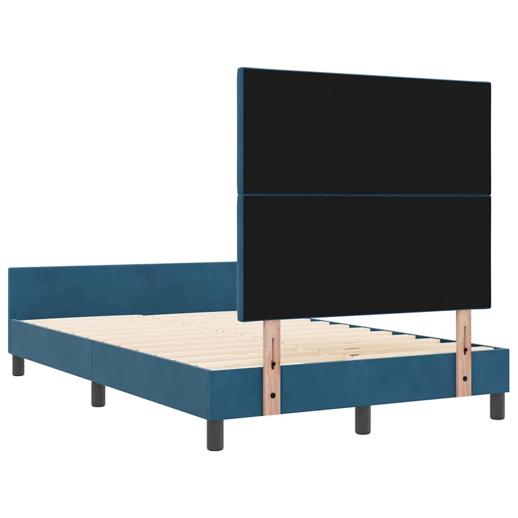 Boxspringbed met hoofdeinde Donkerblauw 120 x 190 cm Fluweel is nu te koop bij PeponiXL, paradijselijk wonen!