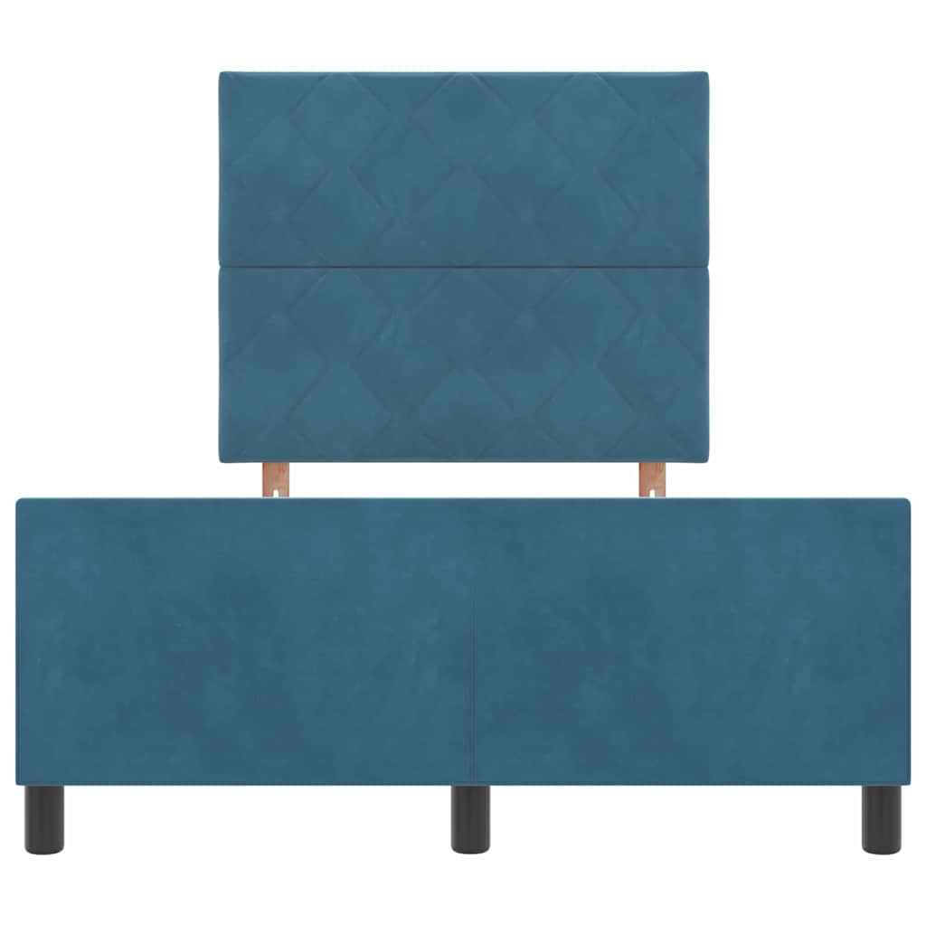 Boxspringbed met hoofdeinde Donkerblauw 120 x 190 cm Fluweel is nu te koop bij PeponiXL, paradijselijk wonen!