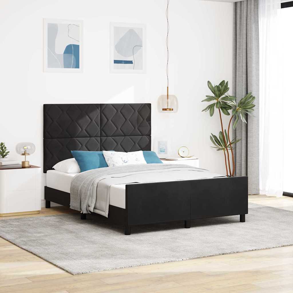 Boxspringbed met hoofdeinde Zwart 140 x 190 cm Fluweel is nu te koop bij PeponiXL, paradijselijk wonen!