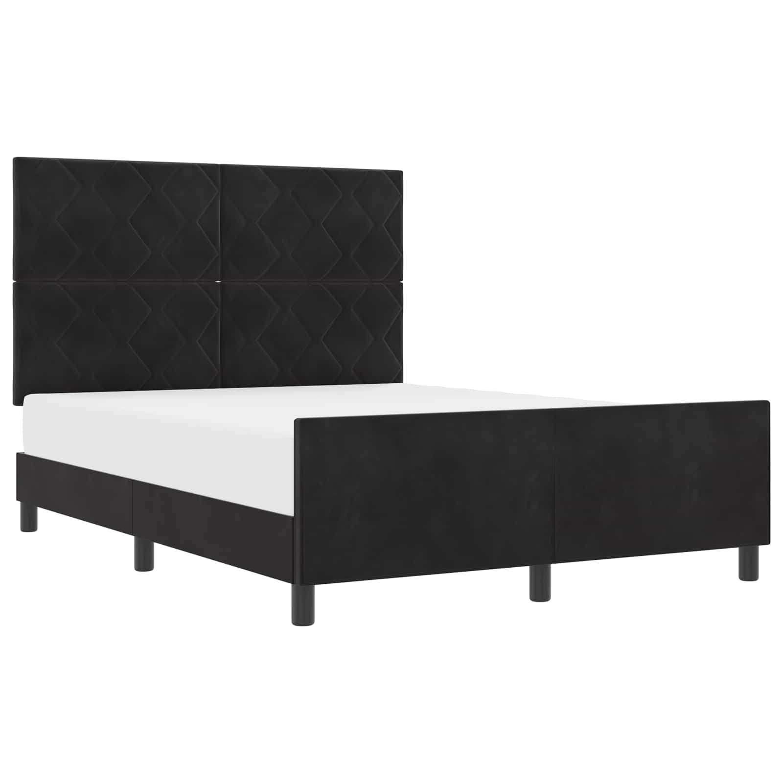 Boxspringbed met hoofdeinde Zwart 140 x 190 cm Fluweel is nu te koop bij PeponiXL, paradijselijk wonen!