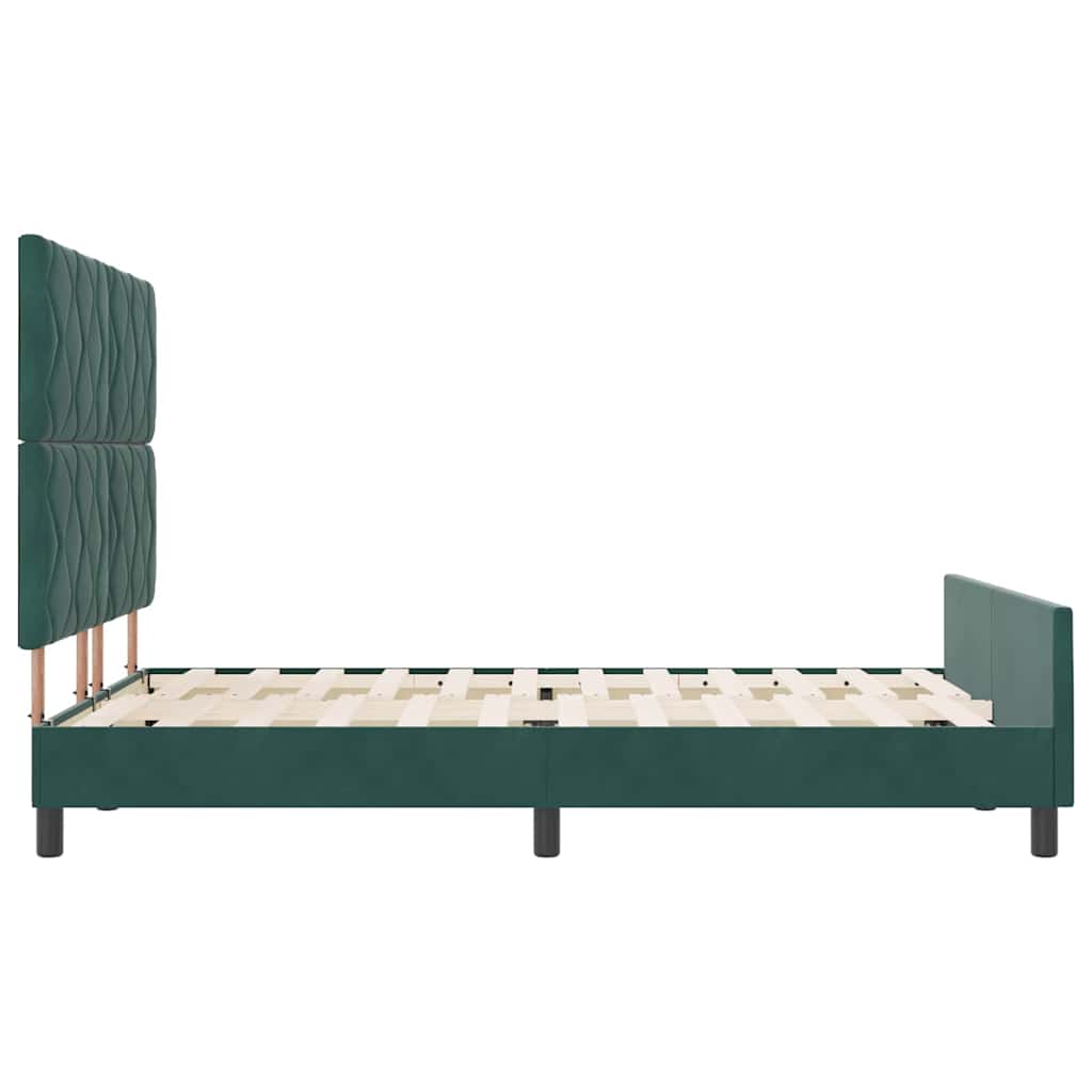 Boxspringbed met hoofdeinde Donkergroen 140 x 190 cm Fluweel is nu te koop bij PeponiXL, paradijselijk wonen!