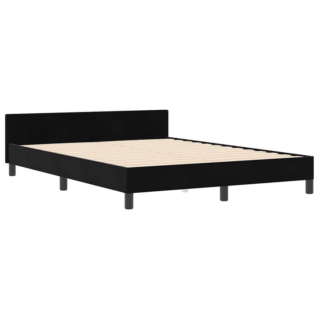 Boxspringbed met hoofdeinde Zwart 140 x 200 cm Fluweel is nu te koop bij PeponiXL, paradijselijk wonen!