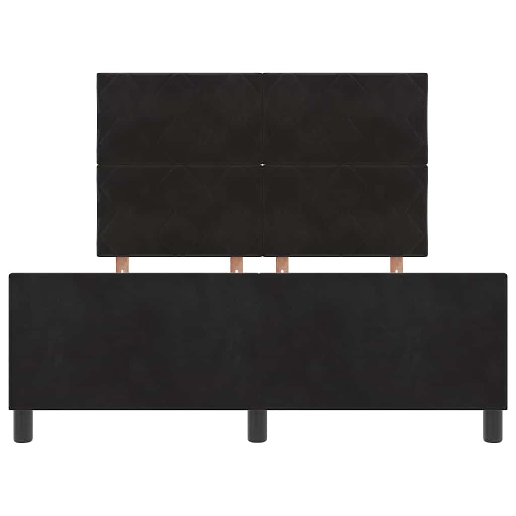 Boxspringbed met hoofdeinde Zwart 140 x 200 cm Fluweel is nu te koop bij PeponiXL, paradijselijk wonen!