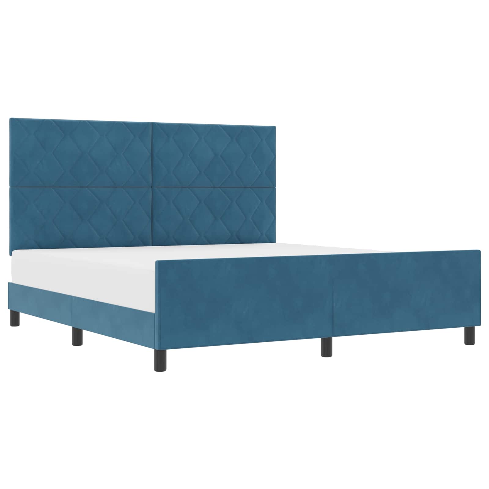 Boxspringbed met hoofdeinde Donkerblauw 180 x 200 cm Fluweel is nu te koop bij PeponiXL, paradijselijk wonen!