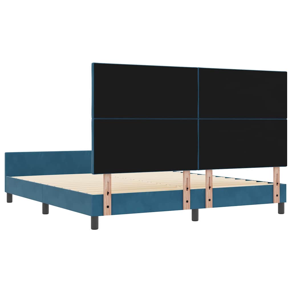 Boxspringbed met hoofdeinde Donkerblauw 180 x 200 cm Fluweel is nu te koop bij PeponiXL, paradijselijk wonen!