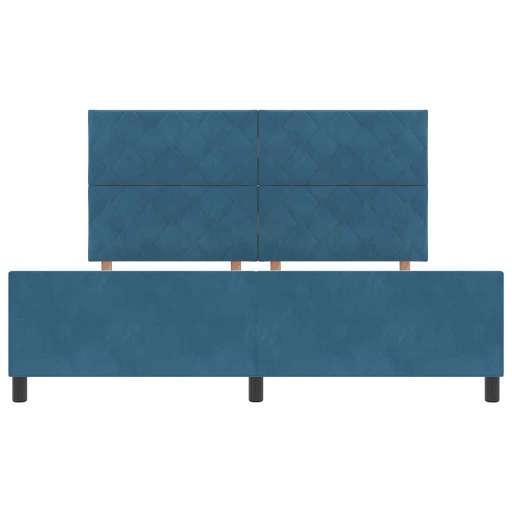 Boxspringbed met hoofdeinde Donkerblauw 180 x 200 cm Fluweel is nu te koop bij PeponiXL, paradijselijk wonen!