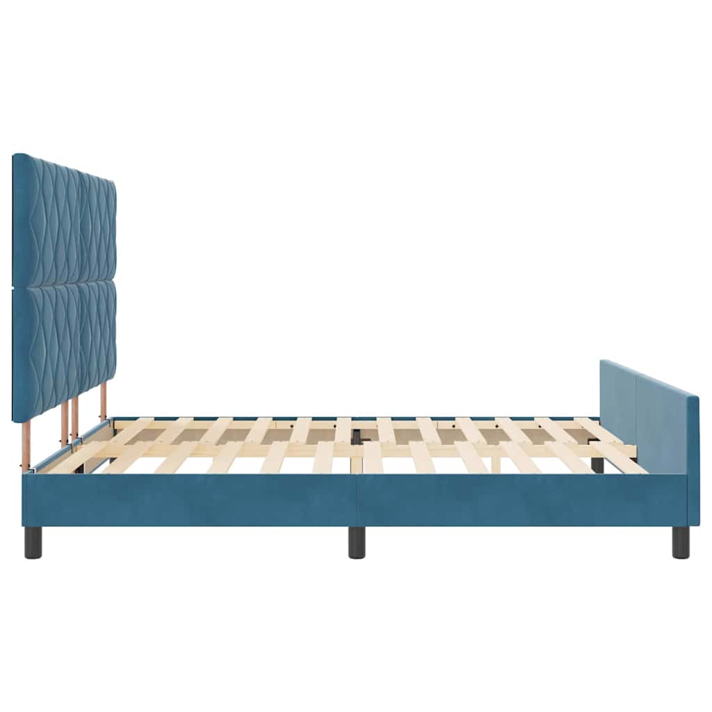 Boxspringbed met hoofdeinde Donkerblauw 180 x 200 cm Fluweel is nu te koop bij PeponiXL, paradijselijk wonen!