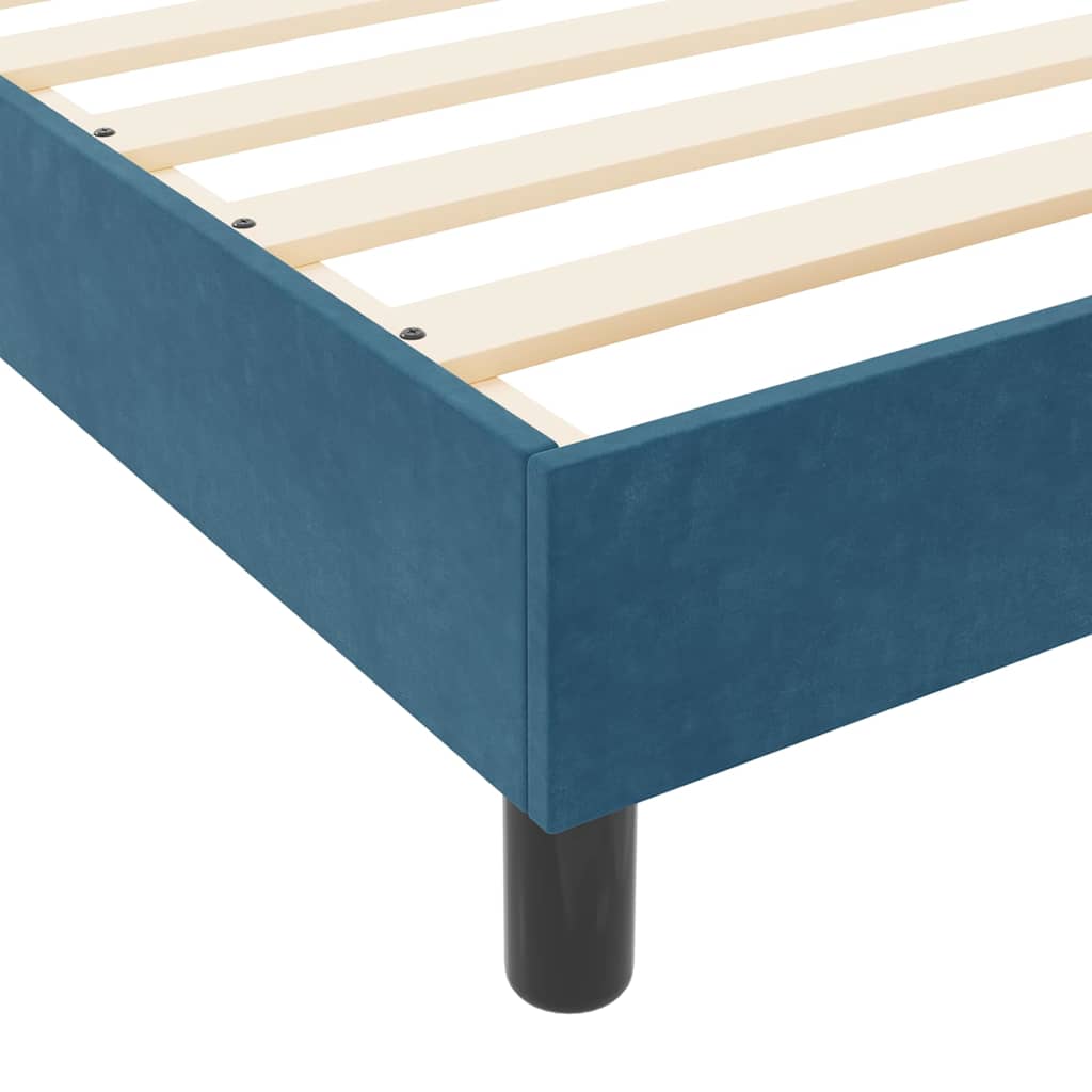 Boxspringbed met hoofdeinde Donkerblauw 200 x 200 cm Fluweel is nu te koop bij PeponiXL, paradijselijk wonen!
