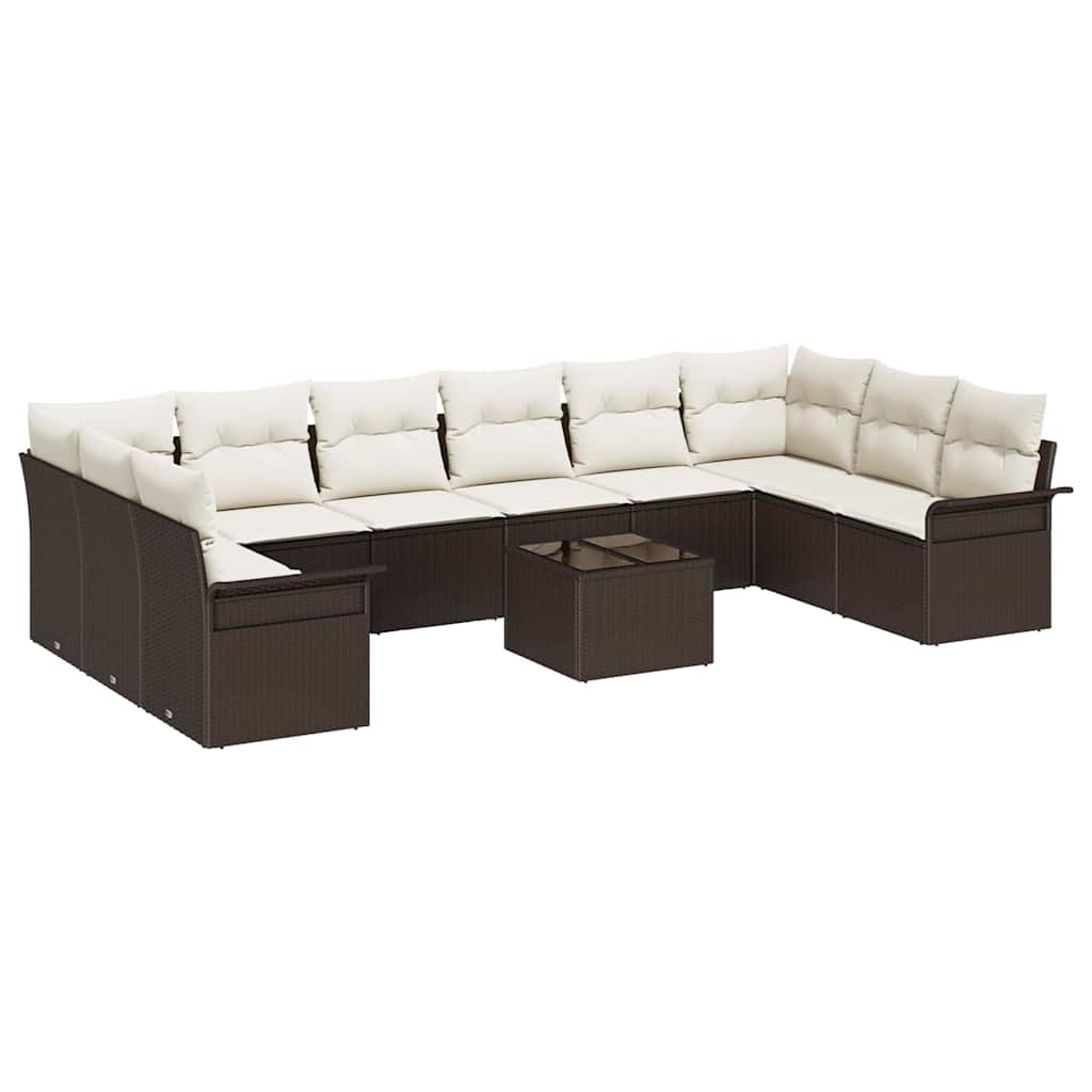 Tuin Sofa Set met opslag 11 pcs Grijs poly rattan is nu te koop bij PeponiXL, paradijselijk wonen!