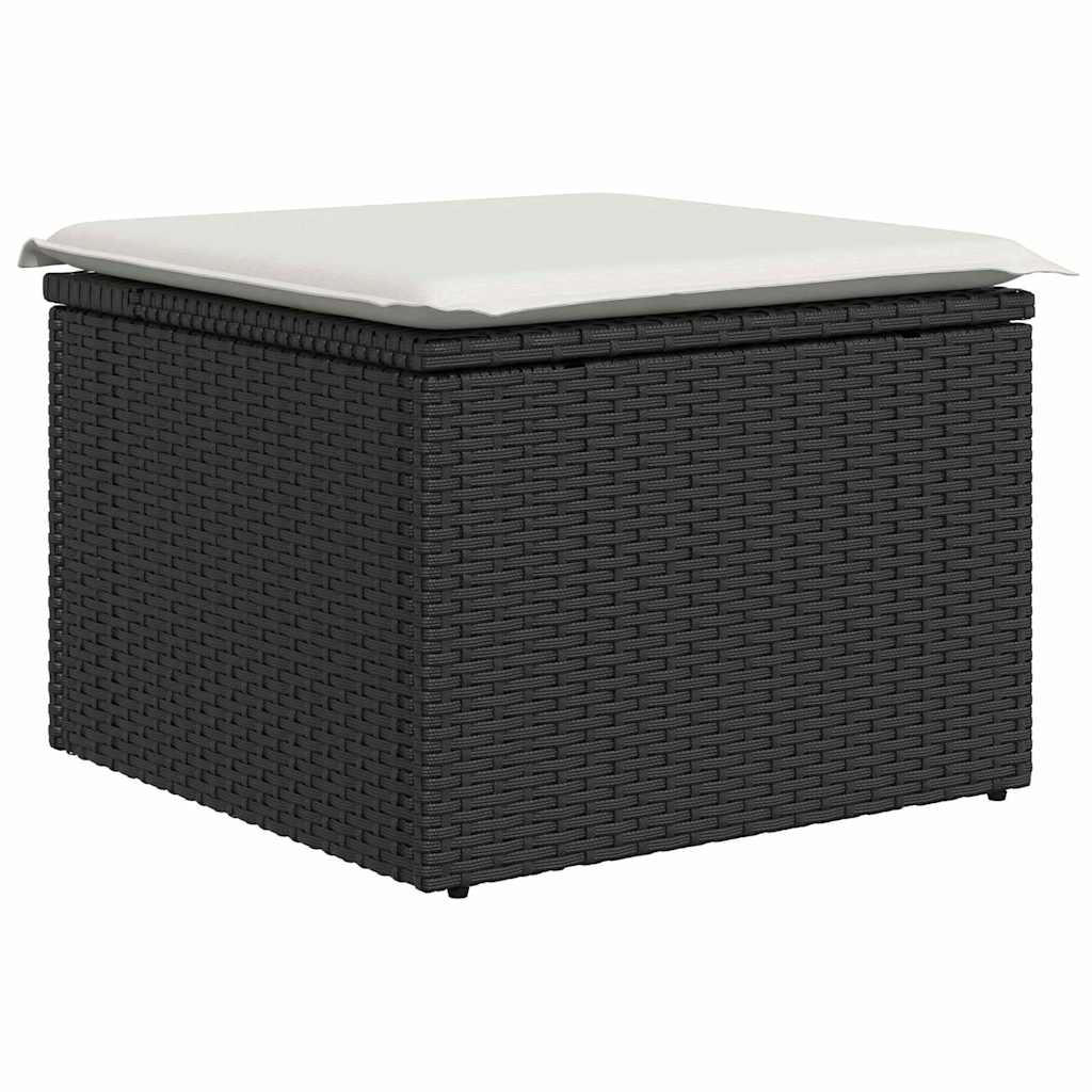 Bankstel met kussen met opslag 8 pcs Bruin en Crème poly rattan is nu te koop bij PeponiXL, paradijselijk wonen!