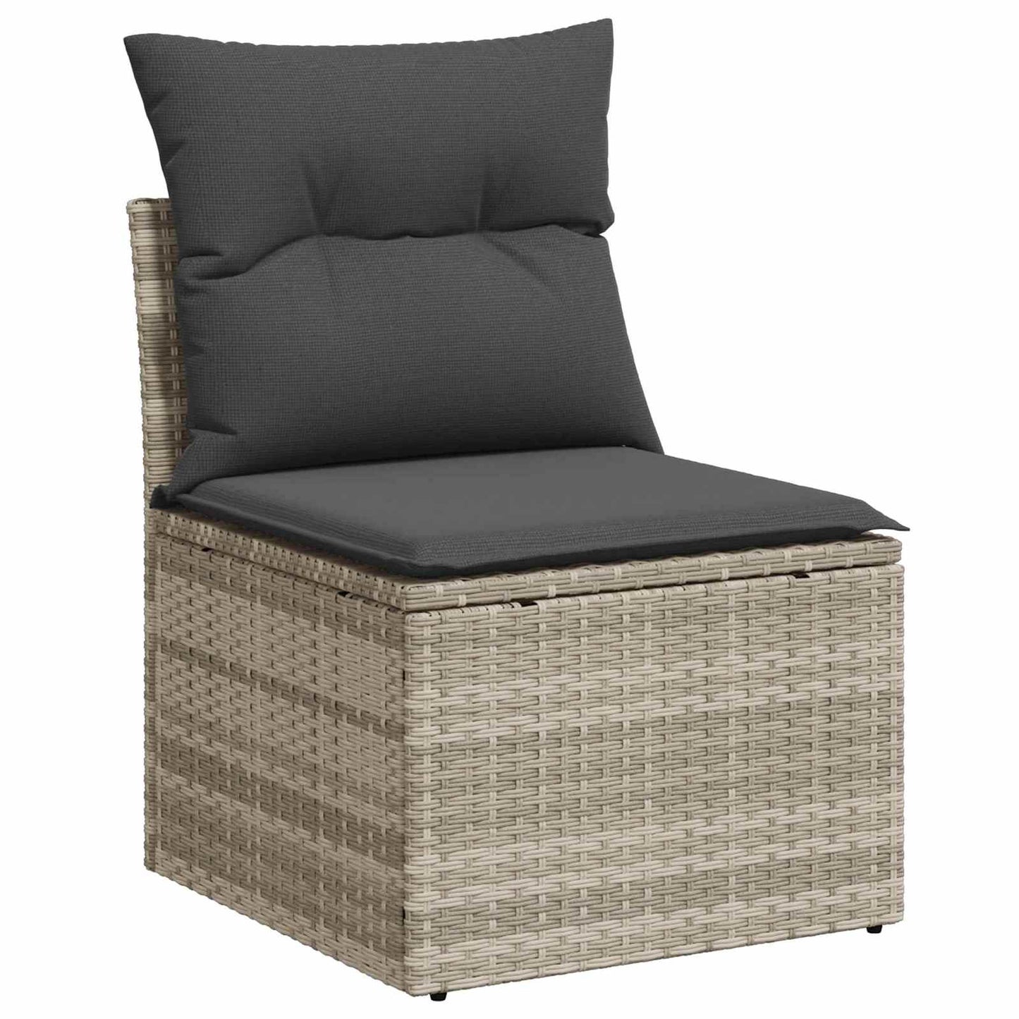 Tuinbankenset met kussen 7 pcs Lichtgrijs poly rattan is nu te koop bij PeponiXL, paradijselijk wonen!