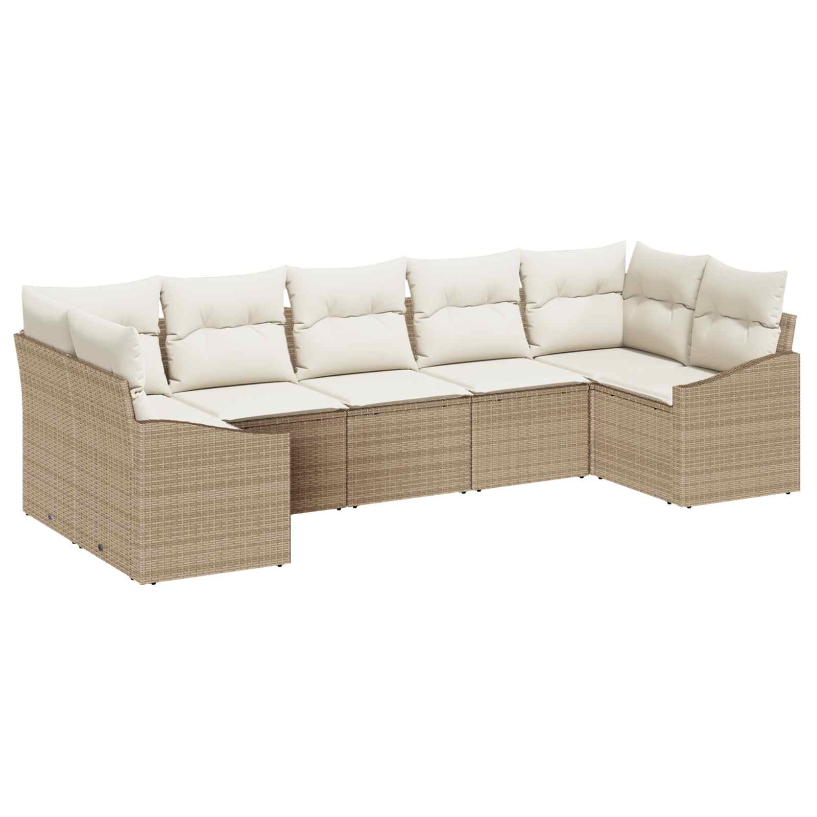 Tuinbankenset met opslag 7 pcs Beige en Crème poly rattan is nu te koop bij PeponiXL, paradijselijk wonen!