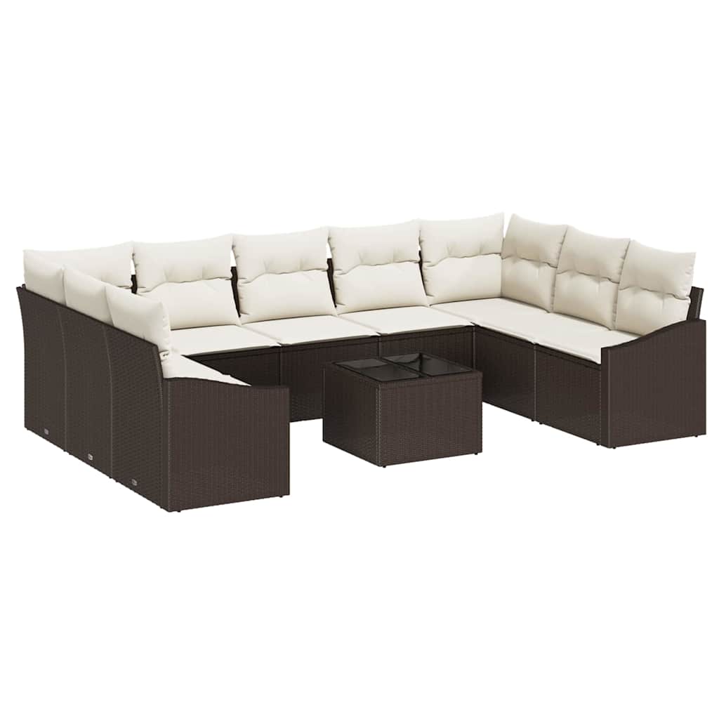 Tuinbankenset met opslag Bruin en Crème poly rattan is nu te koop bij PeponiXL, paradijselijk wonen!