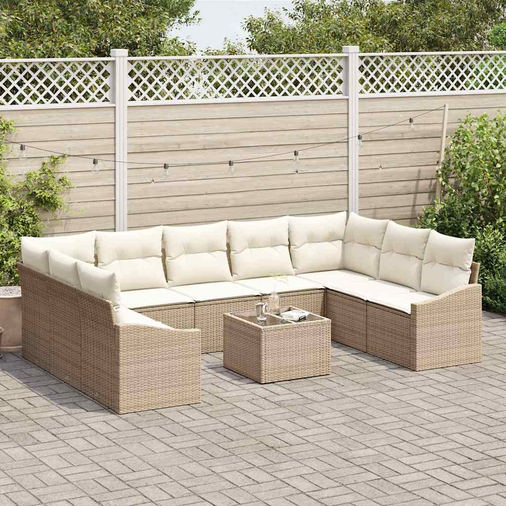 Tuinbankenset met opslag Beige en Crème poly rattan is nu te koop bij PeponiXL, paradijselijk wonen!