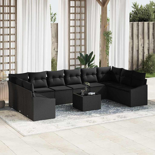 Tuinbankenset met opslag Zwart poly rattan is nu te koop bij PeponiXL, paradijselijk wonen!