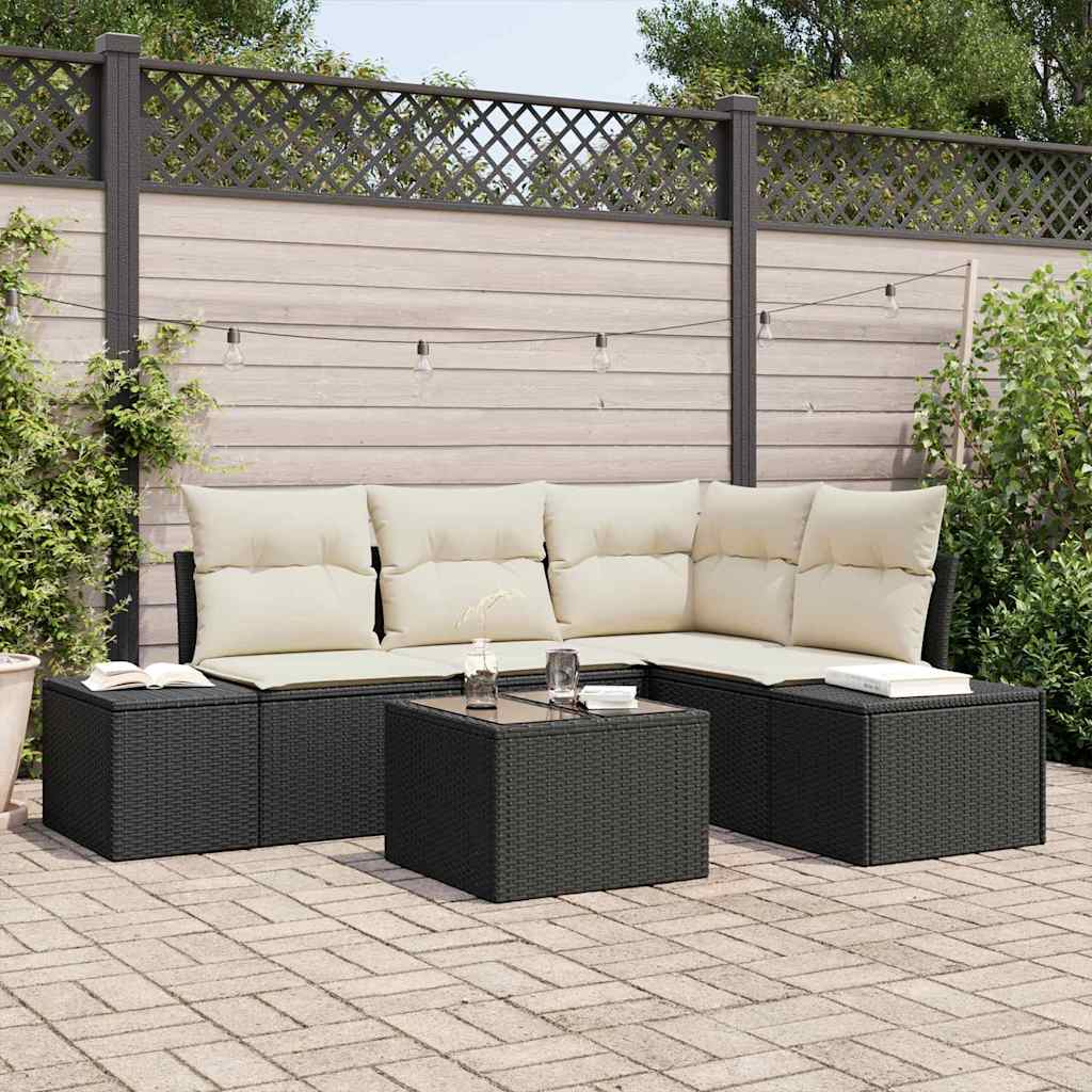 Tuinbankenset met opslag Bruin en Crème poly rattan is nu te koop bij PeponiXL, paradijselijk wonen!