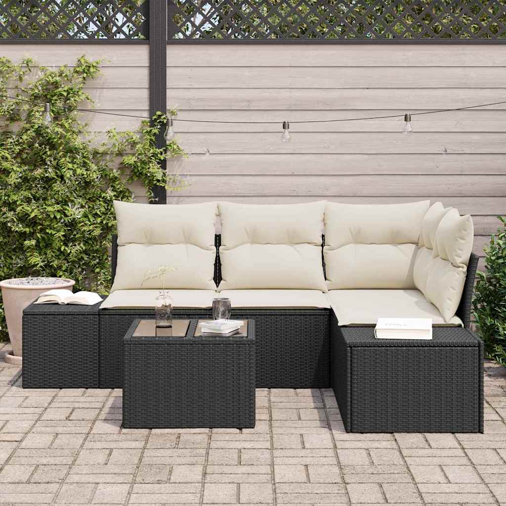 Tuinbankenset met opslag Bruin en Crème poly rattan is nu te koop bij PeponiXL, paradijselijk wonen!