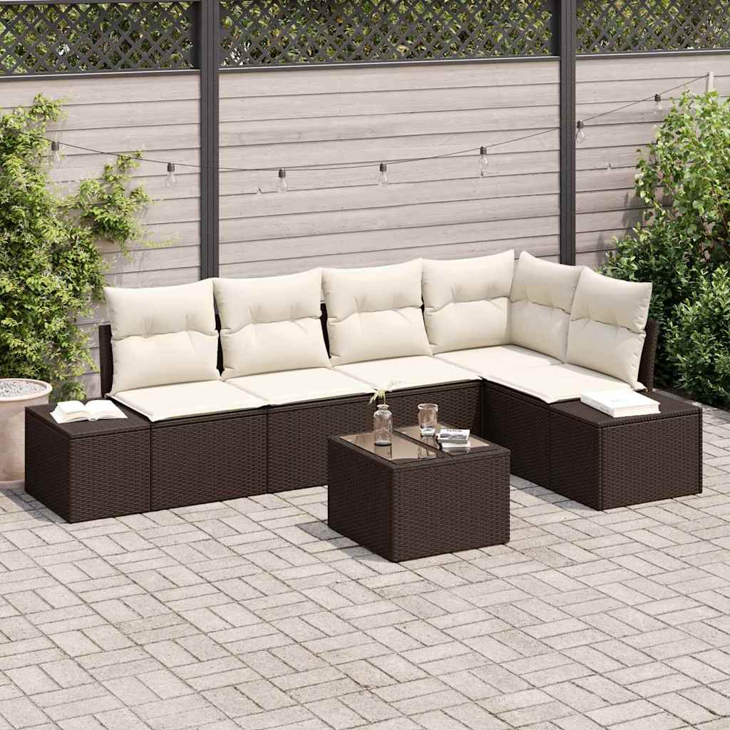 Tuinbankenset met opslag Bruin en Crème poly rattan is nu te koop bij PeponiXL, paradijselijk wonen!