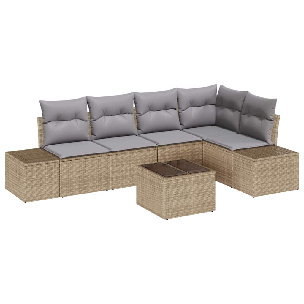 Tuinbankenset met opslag Beige en Licht Grijs poly rattan is nu te koop bij PeponiXL, paradijselijk wonen!