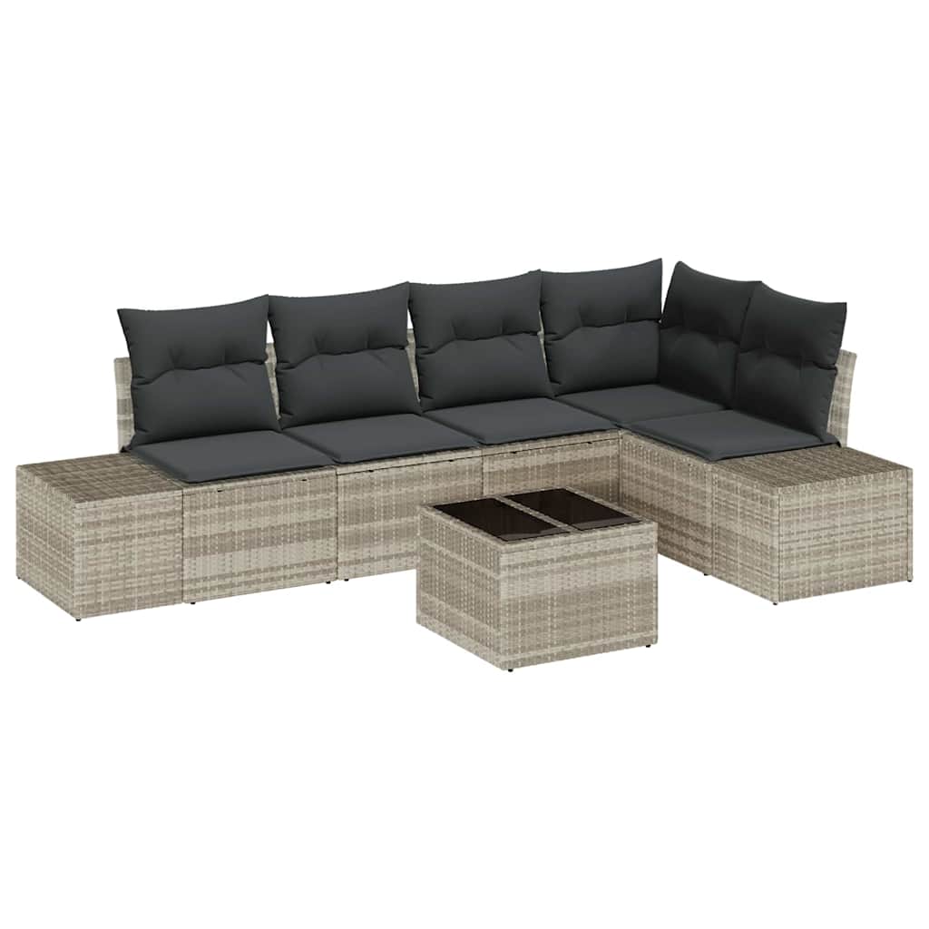 Tuinbankenset met opslag Lichtgrijs poly rattan is nu te koop bij PeponiXL, paradijselijk wonen!