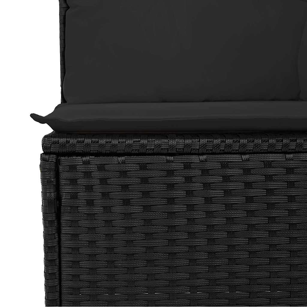Tuinbankenset met opslag 11 pcs Zwart poly rattan is nu te koop bij PeponiXL, paradijselijk wonen!
